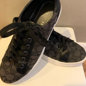 Black Coach Paddy Platform Sneaker, Used.